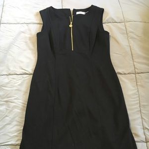 Calvin Klein Black 1/2 Zip Sheath Dress (Size 8)